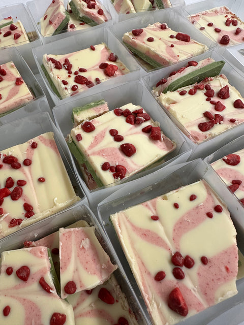 Strawberry Matcha White Chocolate Bark